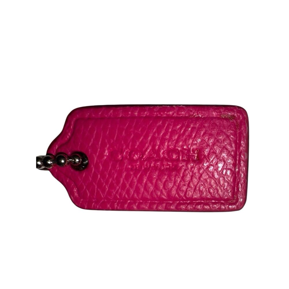 Coach Wristlet Brown & Pink Signature Canvas Zip-Up Small Purse Authentic - Picture 3 of 6